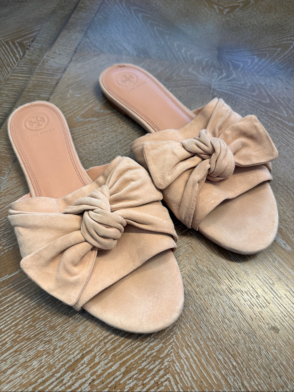 TORY BURCH Women's Knot Bow Slide Sandals 10.5